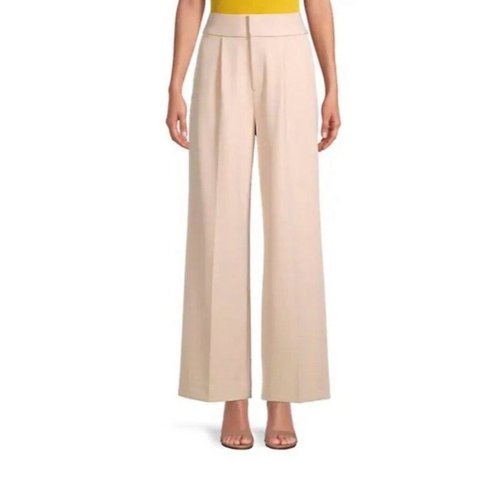 ELIE Tahari Closet Staple Pleated Wide Leg Trousers Size 8 High Rise NWT